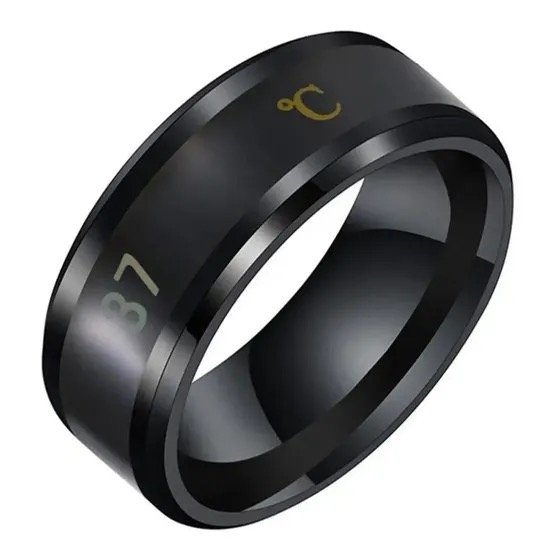 Anillo De Titanio Con Sensor De Temperatura Varios Colores