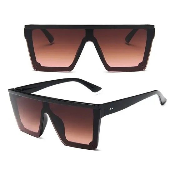 Lentes De Sol Planos Grandes Rectos Cuadrados UV400